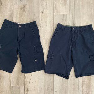 Navy Dark Blue Casual Cargo Shorts Size 30 Chino